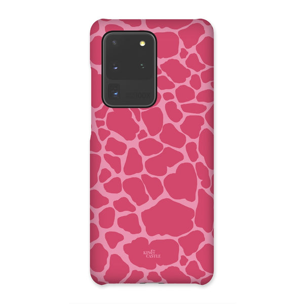 Raspberry Pink Giraffe Print Snap Phone Case