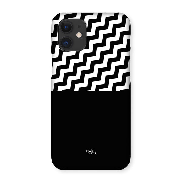 Geometric Zig Zag & Black Snap Phone Case