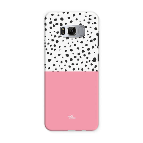 Samsung S8 Tough Case - Pink & Graphite Animal Spots - Gloss