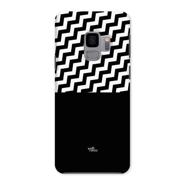 Geometric Zig Zag & Black Snap Phone Case