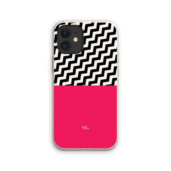 Geometric Zig Zag & Hot Pink Eco Phone Case