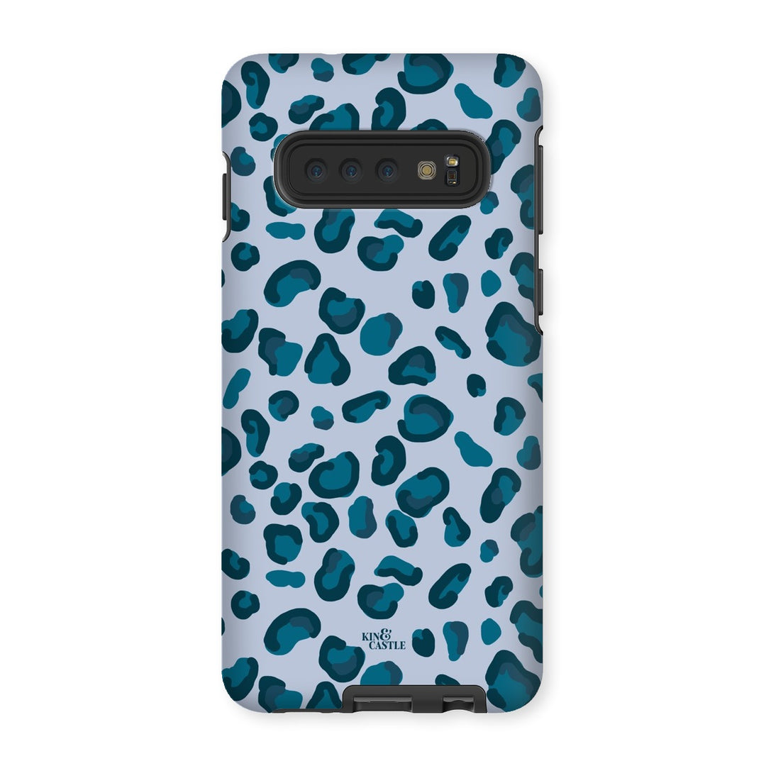 Samsung S10 - Tough Case - Cool Blues Leopard Print - Matte