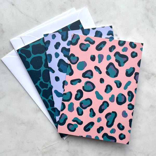 Notecards Set - 6 Colourful Animal Print Designs