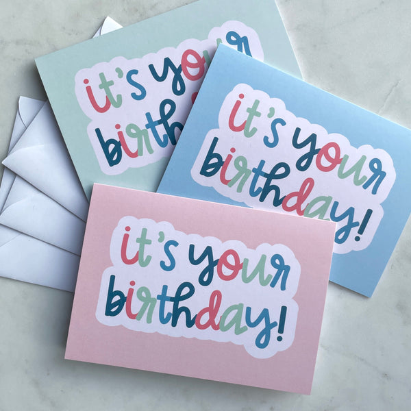 Birthday Cards Set - 6 super cute designs