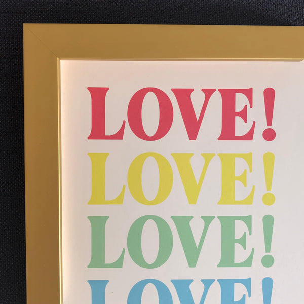 Gallery Wall Set of 3 Art Prints - Edit 1 - LOVE!, Hello Sweet Darlin' (blue & coral) and Tres Cool (grey & mustard)