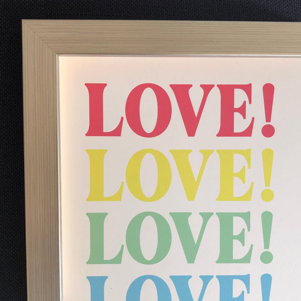 Love! Art Print (pinks) - Choose Love charity print