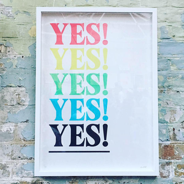 YES! Limited Edition Print Club London Screen Print