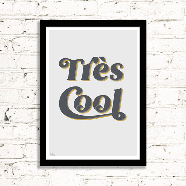 Gallery Wall Set of 3 Art Prints - Edit 1 - LOVE!, Hello Sweet Darlin' (blue & coral) and Tres Cool (grey & mustard)