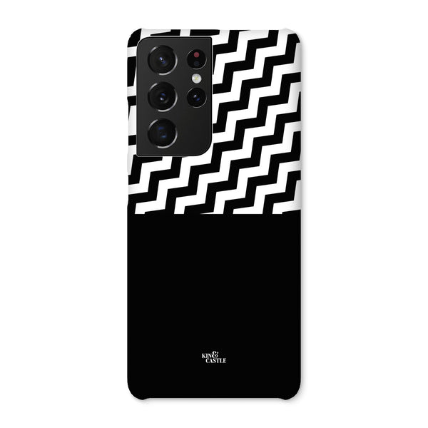 Geometric Zig Zag & Black Snap Phone Case