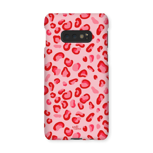 Red & Pink Leopard Print Snap Phone Case