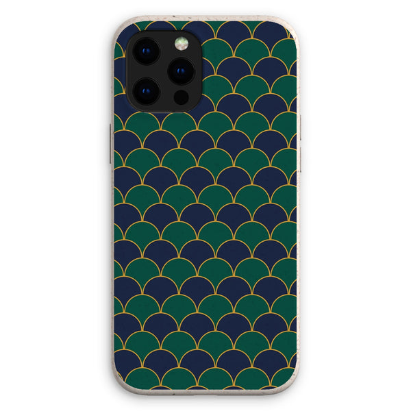 Blue & Green Geo Waves Eco Phone Case