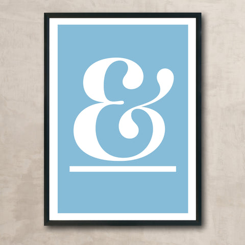 ampersand (white on blue)