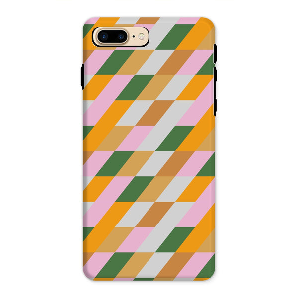 Green & Mustard Diamond Tough Phone Case