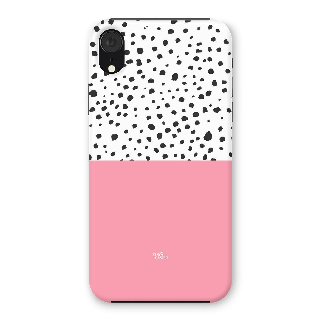 iPhone XR Snap Case - Pink & Graphite Animal Spots - Matte