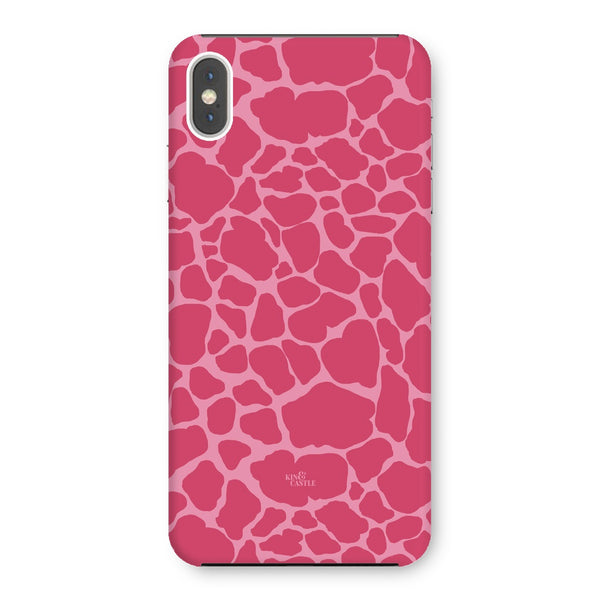 Raspberry Pink Giraffe Print Snap Phone Case