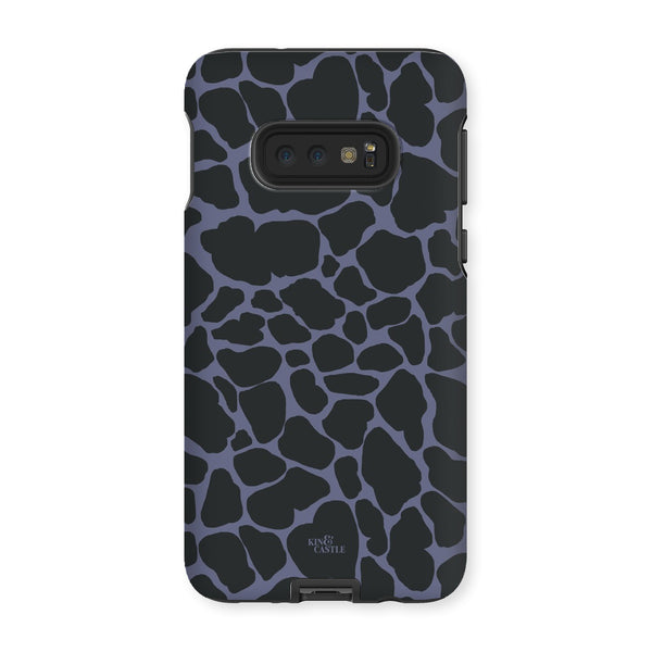 Purple & Charcoal Giraffe Print Tough Phone Case
