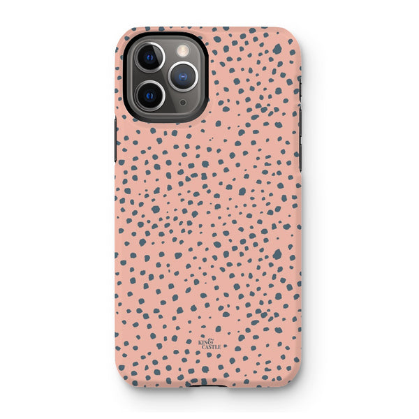 Pink & Grey Animal Spots Tough Phone Case
