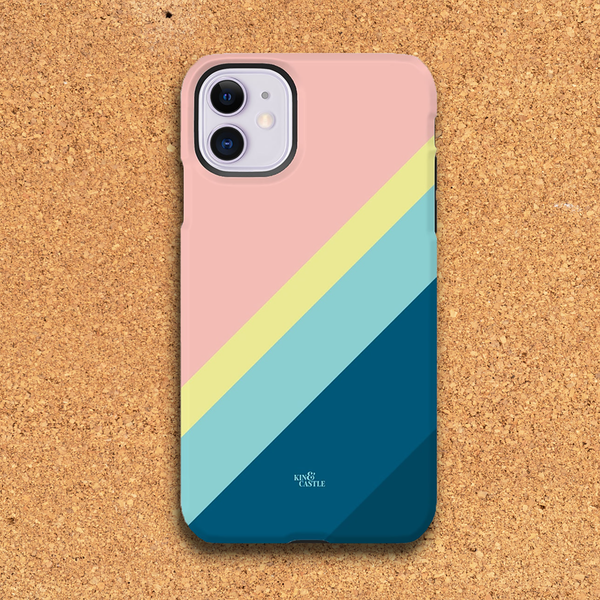 Pastels Geometric Stripe Tough Phone Case