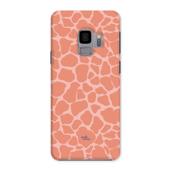 Peach Giraffe Print Snap Phone Case