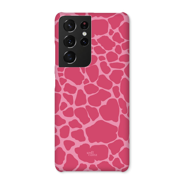 Raspberry Pink Giraffe Print Snap Phone Case