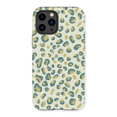 Mint Green Leopard Print Tough Phone Case