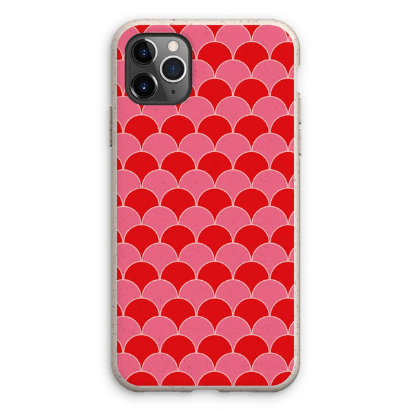 Red & Pink Geo Waves Eco Phone Case