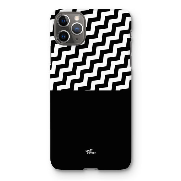 Geometric Zig Zag & Black Snap Phone Case