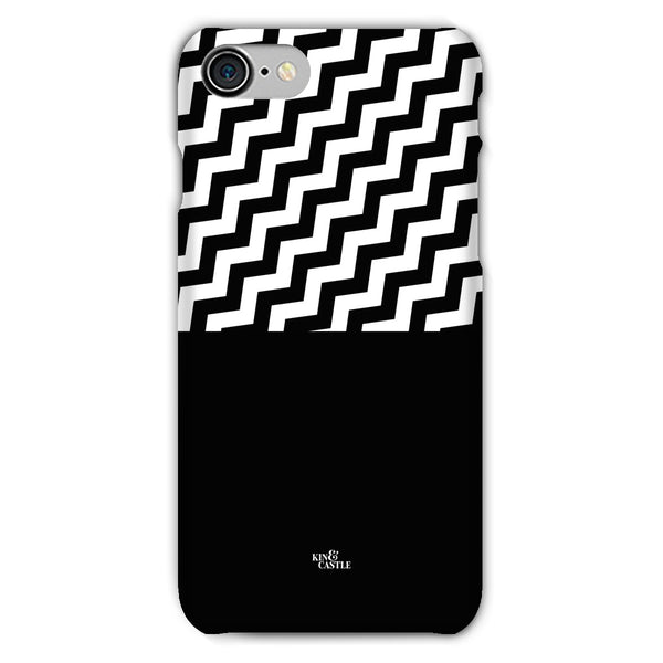 Geometric Zig Zag & Black Snap Phone Case