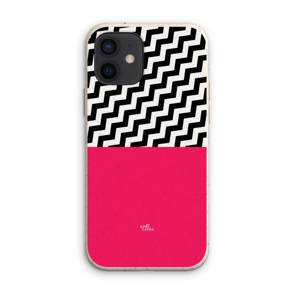 Geometric Zig Zag & Hot Pink Eco Phone Case