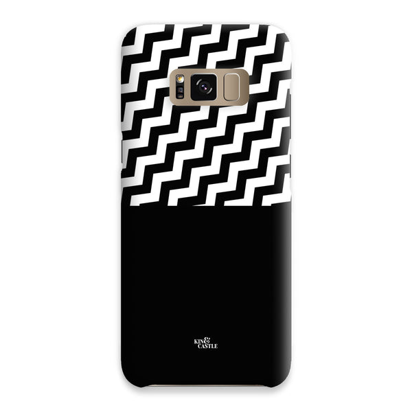 Geometric Zig Zag & Black Snap Phone Case