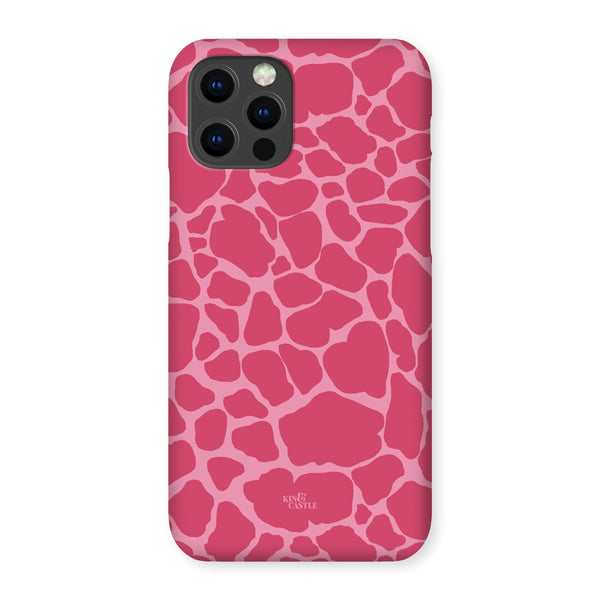 Raspberry Pink Giraffe Print Snap Phone Case