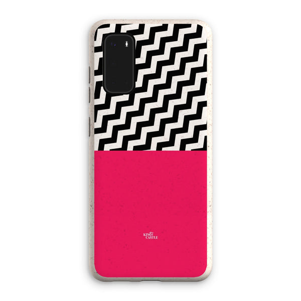Geometric Zig Zag & Hot Pink Eco Phone Case