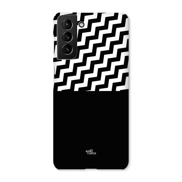 Geometric Zig Zag & Black Snap Phone Case