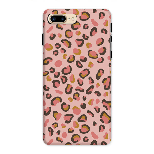 Rose Pink Leopard Print Tough Phone Case