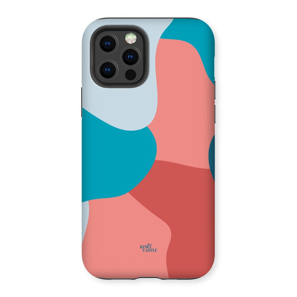 Blue, Red & Pink Abstract Tough Phone Case