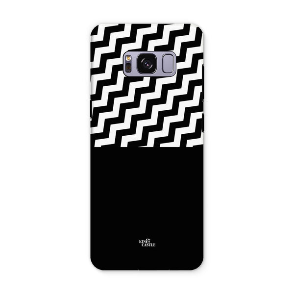 Geometric Zig Zag & Black Tough Phone Case