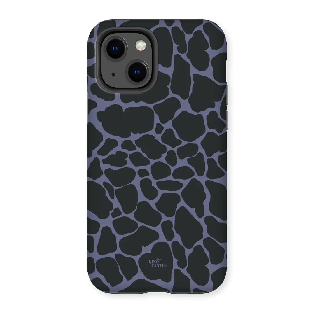 iPhone 12 - Tough - Purple & Charcoal Giraffe - Matte