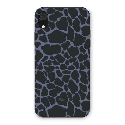 iPhone XR - Snap - Purple & Charcoal Giraffe Print - Matte