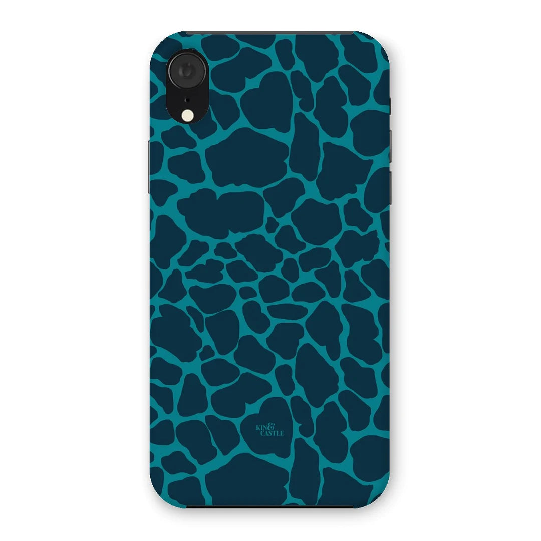 iPhone XR - Snap - Teal & Blue Giraffe - Matte