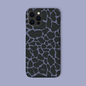 Purple & Charcoal Giraffe Print Tough Phone Case