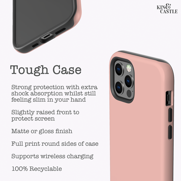 Monogram Initial Pastel Colours Tough Phone Case